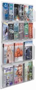 Aarco Products Lrc114 Clear-vu Combination Pamphlet-magazine Display 12 Pockets 8-4