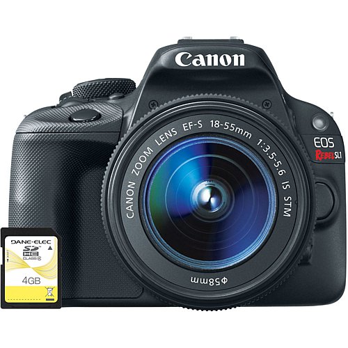 Canon 8575B003 -2-KIT EOS Rebel SL1 EF-S 18-55mm IS with 4GB SD Card