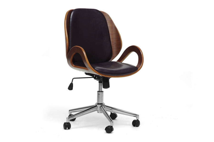 Sdm2225-5-walnut-black-oc Watson Walnut And Black Modern Office Chair