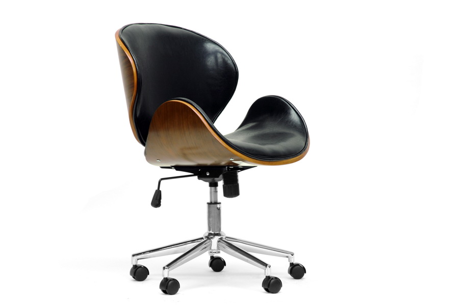 Sdm-2240-5 Walnut-black Bruce Walnut And Black Modern Office Chair
