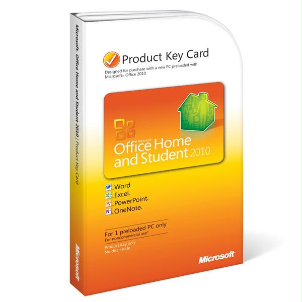 Microsoft Corp. 125066 Microsoft Office Home and Student 2010 Product Key Card