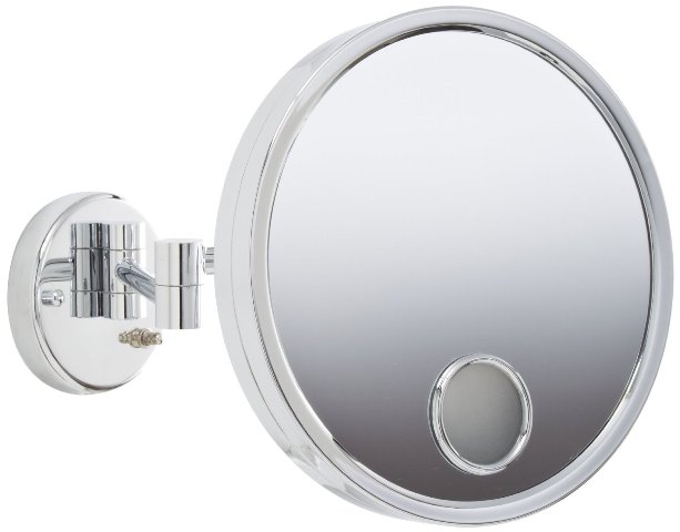 3x Euro Lighted Wall Mount Mirror In Chrome