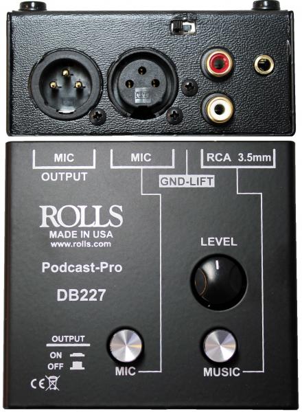 Rolls Db227 Podcast Pro Mic - Source Passive Mixer