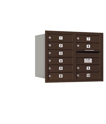 Salsbury 6 Door High Unit 23.50 Inches - Double Column - 10 Mb1 Doors - Bronze - Rear Loading - Private Access