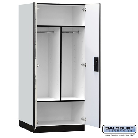 Salsbury Designer Wood Storage Cabinet Wardrobe - 76 Inches High - 24 Inches Deep - Gray
