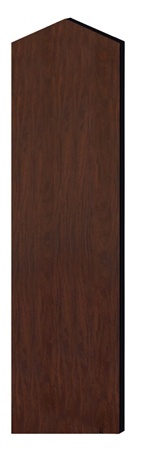 Salsbury 22244mah Double End Side Panel For 18 Inch Deep Extra Wide Designer Wood Locker - With Sloping Hood - Mahogany
