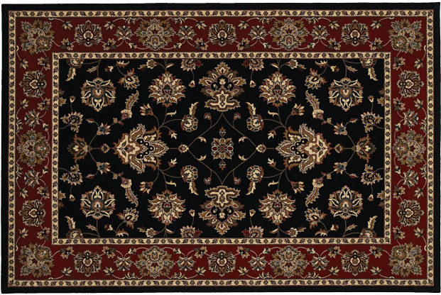 Oriental Weavers Ariana 623m3 5x8 Rectangle - Black/ Red-polypropylene