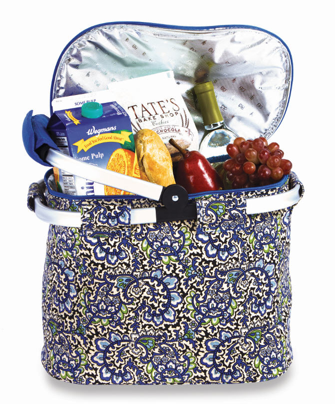 Shelby Collapsible Thermal Foil Insulated Market Cooler Tote - English Paisley