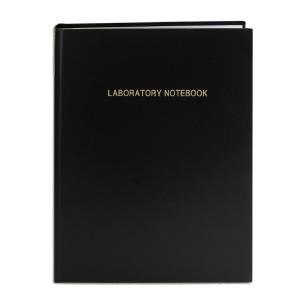 77160 Hard Cover Lab Book 144 Pg Black Cover - Case Of 12