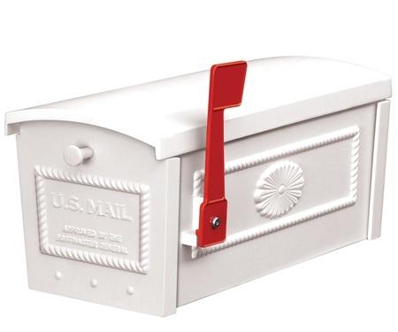 Salsbury Post Style Townhouse Mailbox In White