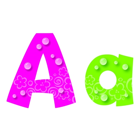 . T-79757 Bubbles 4in Playful Uppercase