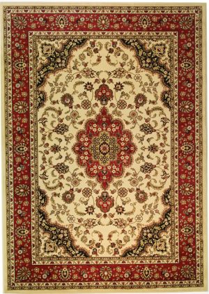 541025o Medallion Kashan Ivory 5 Ft. 3 In. X 6 Ft. 10 In. Oval, 54102