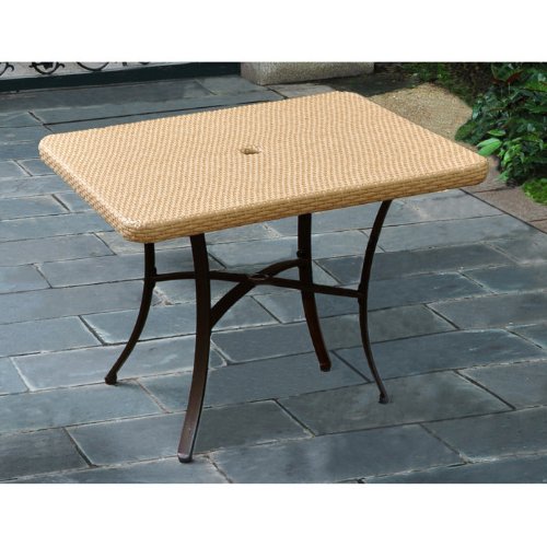Inc 4206-sq-hy Barcelona Resin Wicker-aluminum 39 In. Square Dining Table - Honey