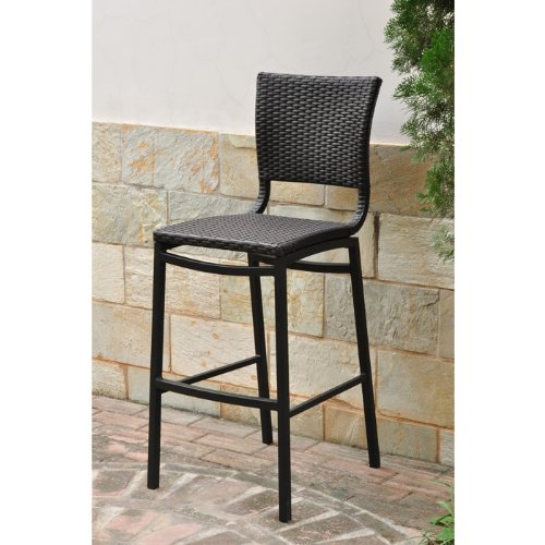 Inc 4215-2ch-ch Barcelona Set Of Two Resin Wicker-aluminum Bar Bistro Chair - Chocolate