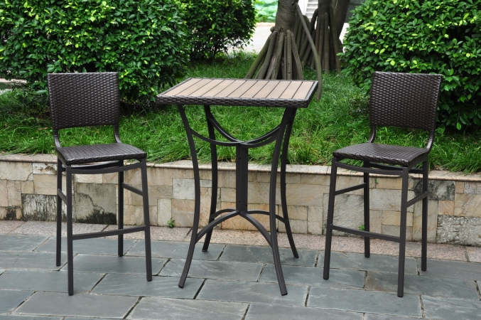 UPC 700493301744 product image for Inc 4215-S-3-CH Bardelona Set of Three Resin Wicker-Aluminum Bar Bistro Set - Ch | upcitemdb.com