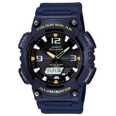 Aqs810w-2a2v Solar Anadigi Watch Navy Wht