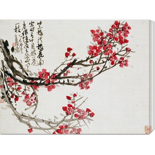 Bentley Global Arts Dba American Walls Gcs-264706-30-142 Wu Changshuo 'plum Blossoms' Stretched Canvas