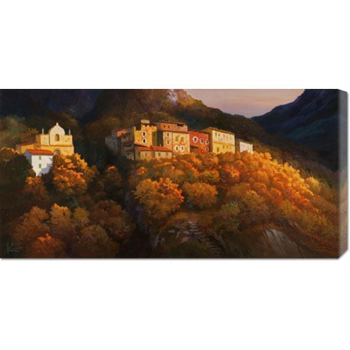 Bentley Global Arts Dba American Walls Gcs-375228-1836-142 Adriano Galasso 'paese Sul Monte' Stretched Canvas