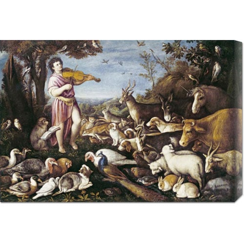 Leandro Da Ponte 'orpheus Charming The Animals' Stretched Canvas
