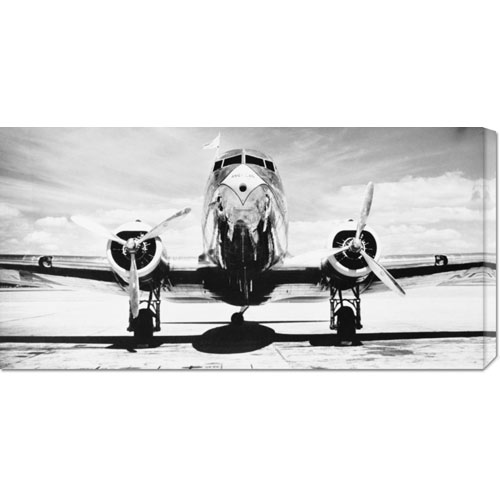 Bentley Global Arts Dba American Walls Gcs-375280-1836-142 Philip Gendreau 'passenger Airplane On Runway' Stretched Canvas