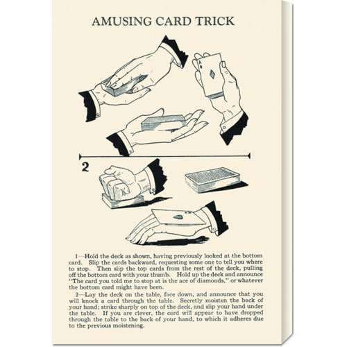 Bentley Global Arts Dba American Walls Gcs-376234-22-142 Retromagic 'amusing Card Trick' Stretched Canvas