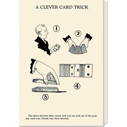 Bentley Global Arts Dba American Walls Gcs-376241-22-142 Retromagic 'a Cleaver Card Trick' Stretched Canvas