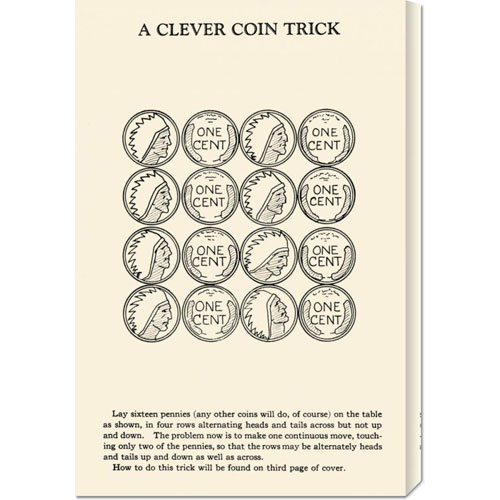 Bentley Global Arts Dba American Walls Gcs-376260-22-142 Retromagic 'a Clever Coin Trick - 16 Pennies' Stretched Canvas