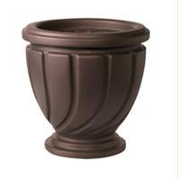 -spiral Urn Planter- Brown 22 Inch