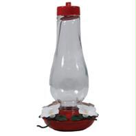 Audubon-woodlink-audubon Hurrican Glass Hummingbird Feeder- Red-clear 24 Ounce