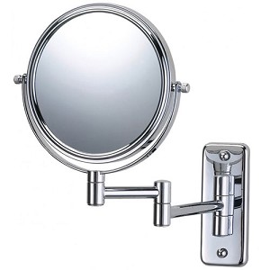 Jp7508c 6 In., 5x-1x Wall Mount Mirror, Double Arm, Chrome
