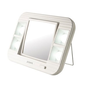 J1015 5x-1x Led Lighted Makeup Mirrror, White, Ac And Battery Powered