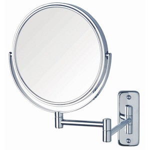 Jp7808c 8 In., 8x-1x Wall Mount Mirror, Double Arm, Chrome
