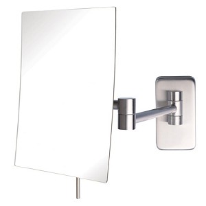 Jrt695n 6.5 In. X 8.75 In. Rectangular Wall Mounted Mirror, Extends 14 In., Nickel Finish