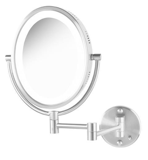 Hl9516c 8 In. X 10 In. Oval, 5x,1x Lighted Wall Mount , Chrome