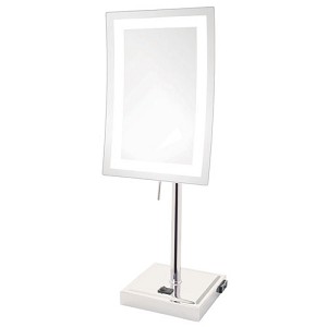 Jrt910cl 5x, 6.5 In. X 9 In., Led Lighted Table Top, Chrome, Height 17 In., Ac Convenience Outlet