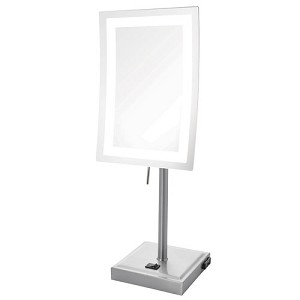 Jrt910nl 5x, 6.5 In. X 9 In., Led Lighted Table Top, Nickel, Height 17 In., Ac Convenience Outlet
