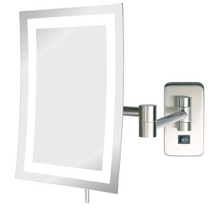 Jrt710nld 6.5 In. X 9 In. , 5x Led Lighted Rectangular Wall Mounted Mirror, Extends 15.5 In., Direct Wire