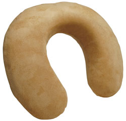 Rp2805 Neck Support Pillow With Memory Foam Suede-tan