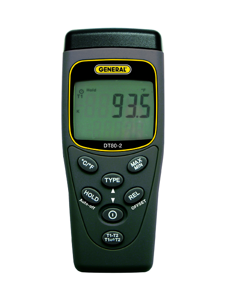 General Tools Dt80-2 2 - Dual Thermocouple Digital Thermometer