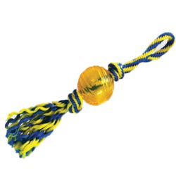 T1233 Rubber Ball With Rope Large 4 In.