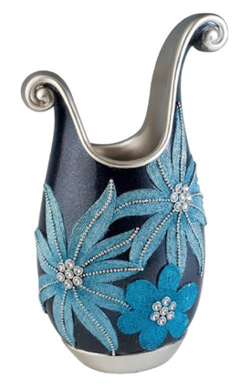 K-4251v 14 In. H Aqua Demeter Decorative Vase