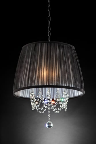 K-5140h 17 In. W Eclipse Crystal Ceiling Lamp
