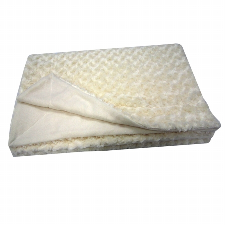 290-fauxw Roberto Amee Sculpted Ivory Faux Synthetic Fur Blanket
