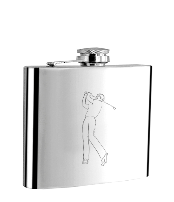 5002golf1b225 Golf Pro Golf Me Liquor Flask - 6 Oz
