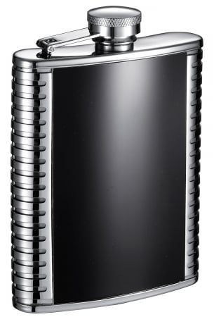 Vf6020 Astaire Black Matte Coated Flask - 6 Oz
