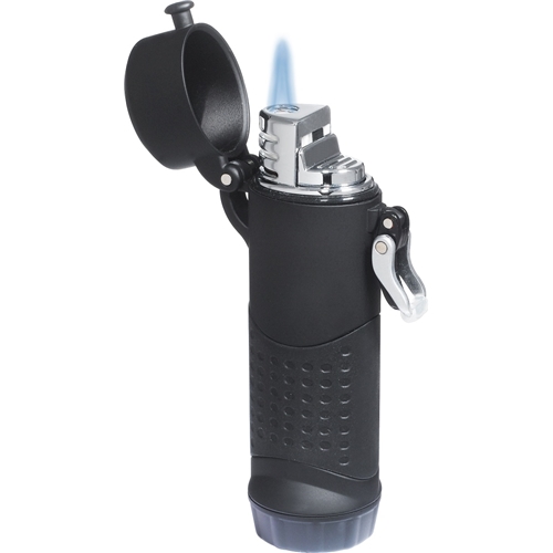 Summit Rubberized Black Wind-resistant Jet Flame Lighter For Outdoors