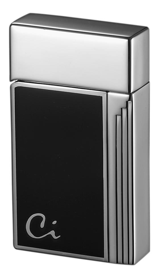 Clayworth Chrome Plated Black Lacquer Jet Flame Lighter