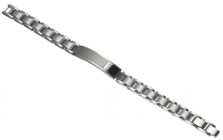 Clayworth Stainless Steel Black And Gray Bracelet