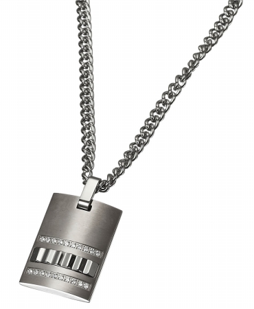 Capd016 An74 Stainless Steel And Tungsten Pendant With Chain