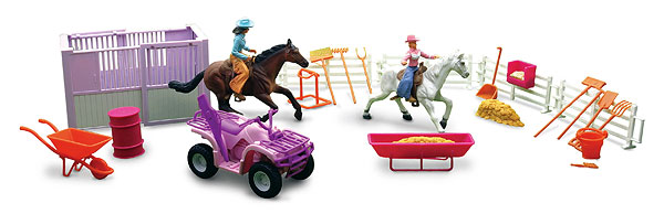 NEWSS-37105B NEW-RAY - Pink Horse Riding Playset The perfect